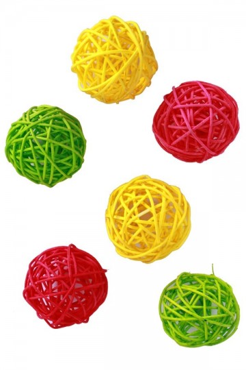 17201 deco bollen stro 6cm per 15 bollen 699