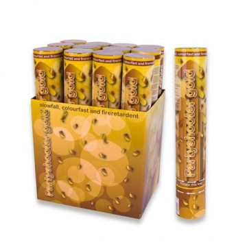 19060 slowfall partyshooter 30 cm luchtdruk metallic goud kleurvast en brandvertragend worp ca 3 meter 395