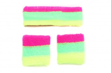 53047 zweetbandjes roze groen geel 2