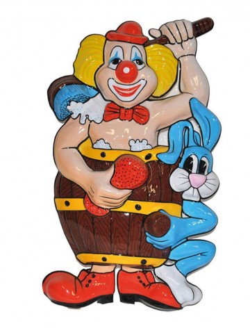 55130 muur decoratie clown in ton 999