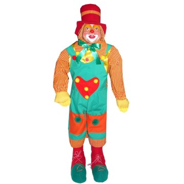 55221 clown rood geel groen 80cm 4499