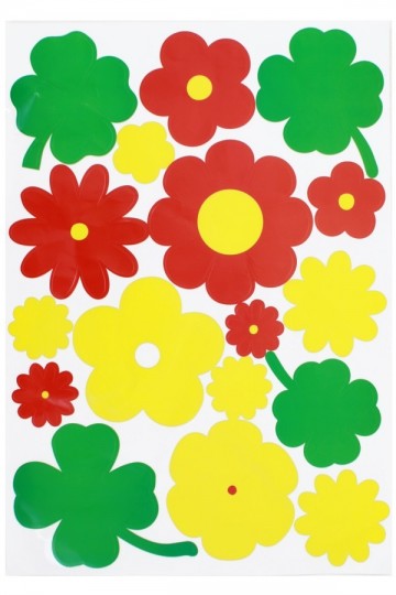 55506 raamsticker bloemetjes 35x50 cm 599
