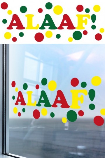 55564 raamsticker alaaf 75 x 25