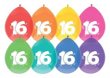 Ballonnen 16 30cm 8 stuks 442222 225