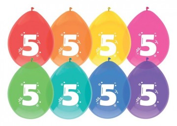 Ballonnen 5 30cm 8 stuks 442205 225