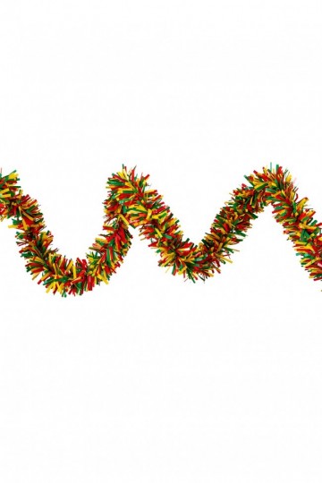 Pvc folie guirlande 8cm rood geel groen