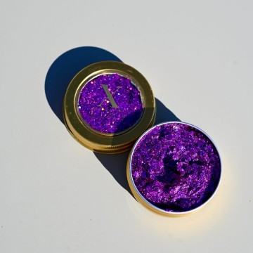 X sins 21 donker paars gezicht glitters