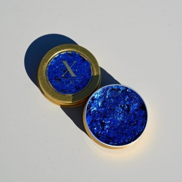 X sins 22 blauw gezicht glitters