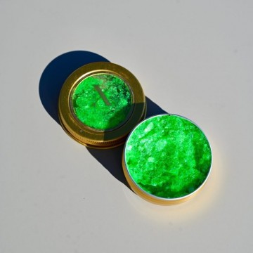 X sins 28 fel groen gezicht glitters